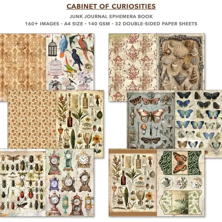Ephemera book with nature illustrations