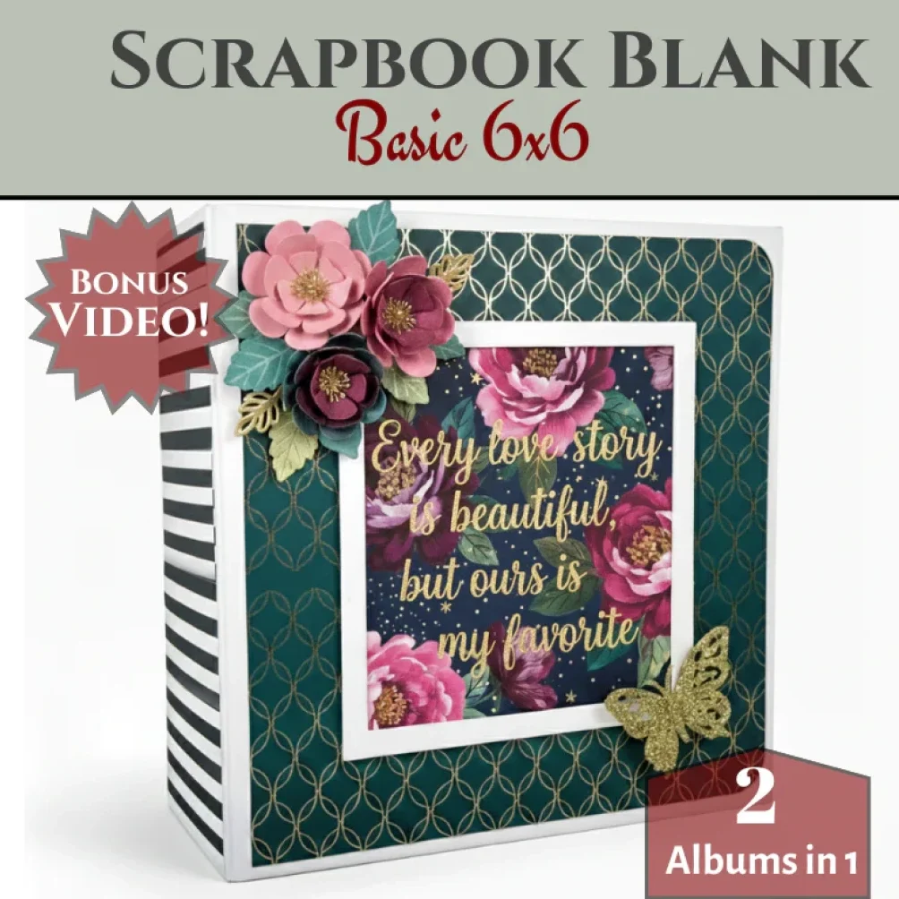Scrapbook cover with floral design