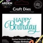 Happy Birthday" craft die packaging.